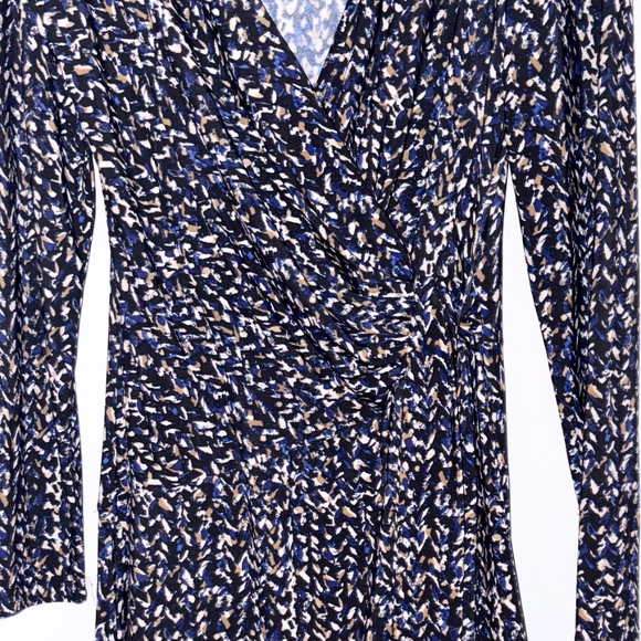 Chaps Long Sleeve Faux Wrap Dress - Picture 3 of 8